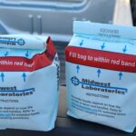 Filled soil sample bags